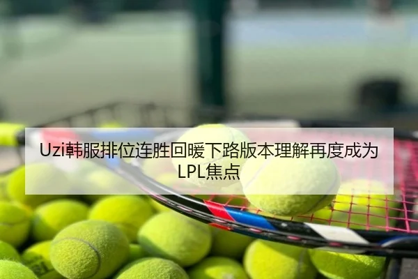 Uzi韩服排位连胜回暖下路版本理解再度成为LPL焦点